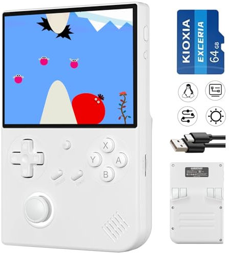 RG40XX V Handheld Game Console RG 40XXV 4.0'' IPS Screen with 64G TF Card Pre-Installed 5223 Games Supports 5G WiFi 4.2 Bluetooth Online Fighting,Streaming and HDMI Retro Emulator RG40XX