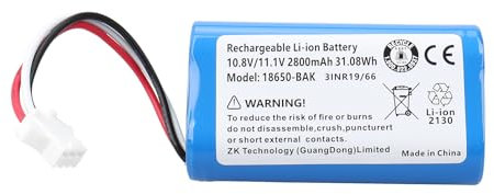 MXJFYY Batería de Ion de Litio de Repuesto de 11,1 V, 2800 mAh, 31,08 WH, Compatible con Ecovacs D36A, D36B, D36C, D36E, DA60, DA611, DB35, para aspiradora Robot Deebot Slim 1, Deebot Slim 2