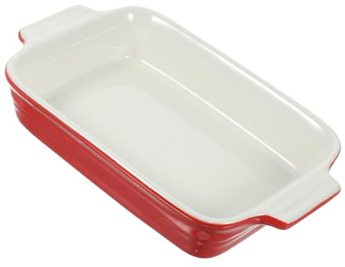 CRILSTYLEO 1 Bandeja de Cerámica para Hornear Bandeja para Pan Cuenco para Arroz Y Queso Horneado Bandeja Multiusos para Ensaladas de Frutas