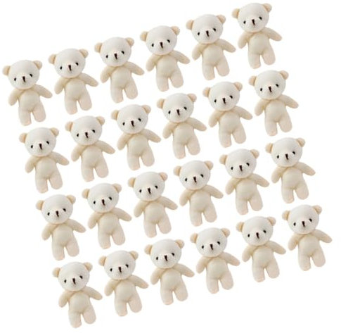 ibasenice 24pièces Mini Ours Peluche Pendentif Porte-clés Peluche Breloque Décorative pour Animaux Décoration De Sac Accessoire pour Porte-clés