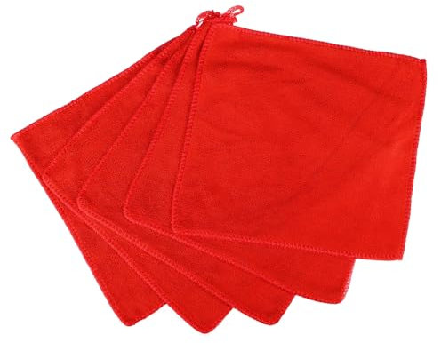 SIXTOL CAR Detailing WASH Towel Set 5 | Mikrofasertücher Auto | Poliertücher | Reinigungstücher | Auto Mikrofaser | 25x25cm | 450g/m2 | Lackschonend | 5 Stück