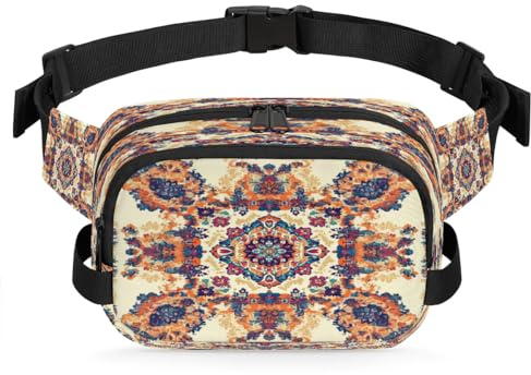 Hüfttasche mit indischem Ethno-Muster, multifunktional, für Reisen, Sport, Laufen, Bauchtasche, Geldbörse, Gürteltasche für Damen, Herren, Kinder, Mädchen, Jungen, farbe, XL, Taschen-Organizer