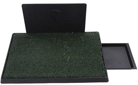 Fockety Tapis d'herbe pour Chien avec Plateau, Tapis D'urine en Gazon Artificiel Lavable et Réutilisable, Tapis d'apprentissage de la propreté en Gazon Synthétique 3 Couches (Grande Taille avec