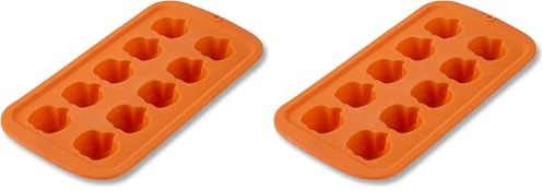 Zenker Stampo da forno in Silicone per Dolci, 10 Impronte a Forma di Mini Zucca di Halloween, Teglia da forno Resistente da -40°C a +230°C, Stampi per cioccolato Lavabile in Lavastoviglie