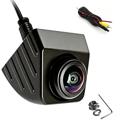 Biglumin 1080P 170° Weitwinkel Nachtsicht Rückfahrkamera,360° Drehbar, IP69 Wasserdicht,Kompatibel mit LCD/TFT,Universelle 12V-24V Auto-Kamera,mit 6m Kabel und Zubehör (Streifen)