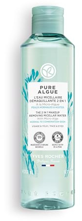 Yves Rocher PURE ALGUE 2-in-1 Mizellenwasser - Entfernt sanft Make-up und pflegt die Haut - Mit Mikroalgen - 200 ml (Packung mit 2)