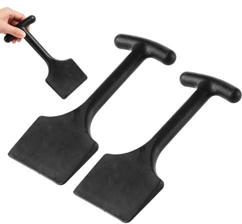 Bolster Chise 2pcs Plastic Welding Bolster Chisel with Seam Edge for Tucking Carpet Fitting Tools for Installation and Repair, 20.2cm*8.8cm*1.5cm（Black）
