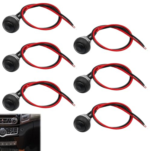 Menibeuty Pulsante 12MM Impermeabile Interruttore Nero, Push Pulsanti ON OFF Micro Momentaneo Elettronica Interruttori