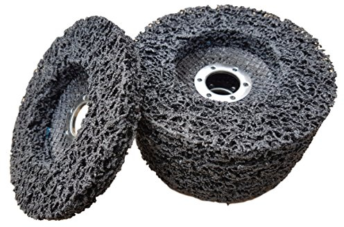 5 x Rostio CSD Scheibe 125 mm schwarz Reingungsscheibe Set | Schleifscheibe Rostentferner für Flex | Winkelschleifer