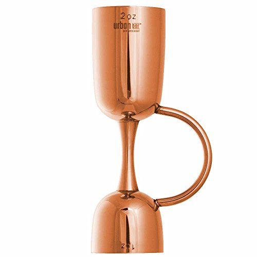 Urban Bar Cocktail Jigger with Handle, Coley, Spirit Measures, Copper Finish 1oz/2oz Model No UB3224