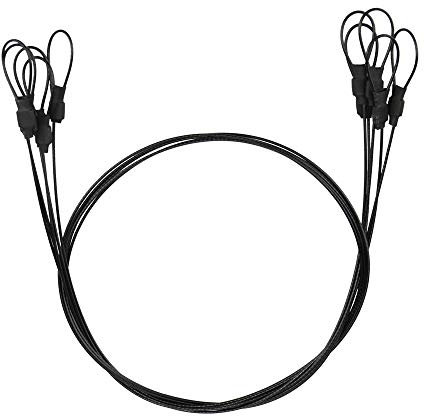 SIOTI Cordón de Acero con 5 Piezas 30mm para GoPro Hero 5/4/3+/3/2/3/Session y Otros Equipos(60mm)