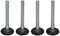 Yibuy 4 x Noir scellé Roulement à Billes en Nylon Rouleaux de Porte de Garage avec 115 mm Tige