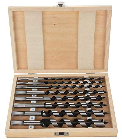 8Pcs Punta da Trapano per Legno a Coclea Esagonale 6/8/10/12/14/16/18/20 mm Punte Elicoidali per Trapano in Acciaio al Carbonio, Lunghezza 23 cm