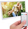 17 Zoll Digitaler Fotorahmen Tragbare LED Anzeige Foto/Musik/Videoplayer Kalenderalarm Automatischer EIN/Aus-Timer, HDMI Movie Player Bilderrahmen Unterstützung 32G SD-Karte, Fernbedienung(Weiß)