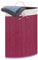 Relaxdays Cesta Porta-Biancheria Angolare in Bambù, 60 l, Pieghevole, con Coperchio, Sacco, 65,5x49,5x37 cm, Viola