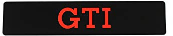 Volkswagen Classic Parts ZCP902990 Kennzeichenschild GTI Design Nummernschild Kennschild Schwarz/Rot