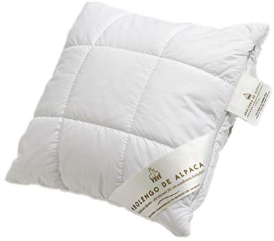 Abolengo de Alpaca Alpaka Kopfkissen mit feinstem Baby Alpaka versteppt 40x40cm, medium (Füllung: Naturlatexstäbchen)