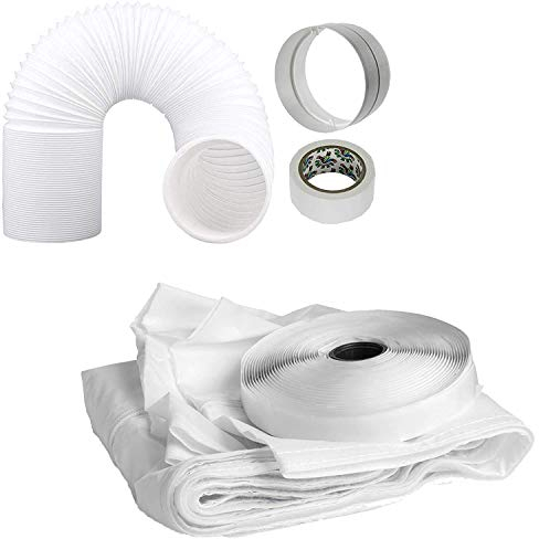 SPARES2GO Window Seal Kit + 3 Metre Vent Hose, Tape + Adapter for Portable Air Conditioning Units