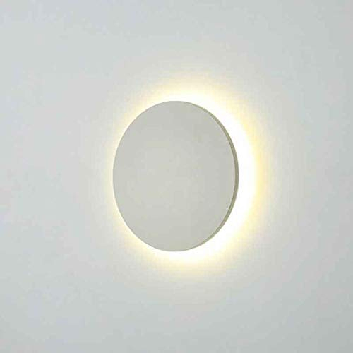 NCC-Licht LED Wandleuchte Weiß Ø13,5cm IP54 Indoor/Outdoor 6W 550lm Warmweiß 3000K indirekte Beleuchtung