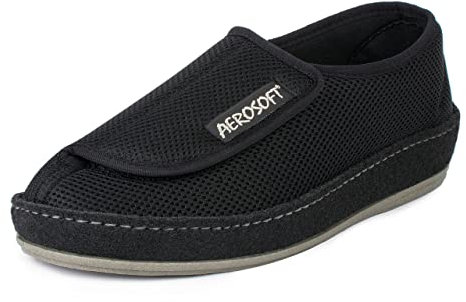 Aerosoft Chaussures Basses 6072-4P Femmes Hommes Respirantes antidérapantes (Le Noir, Numeric_47)