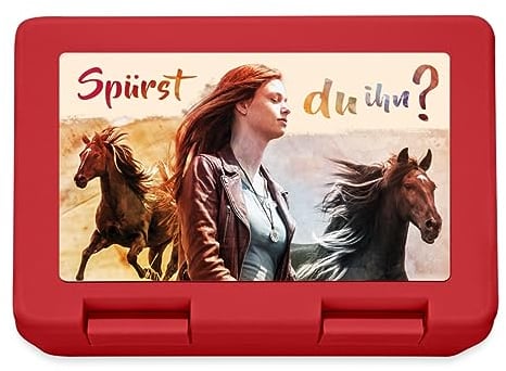 Spreadshirt Ostwind Der Große Orkan Spürst Du Ihn? Spruch Brotdose Lunchbox, One size, Rot