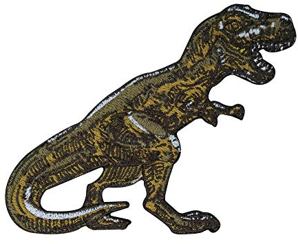 Finally Home T-Rex Tyrannosaurus Rex Dino Patch zum Aufbügeln | Dinosaurier Patches, Tiere Bügelflicken, Flicken, Aufnäher für Kinder, für Jungen