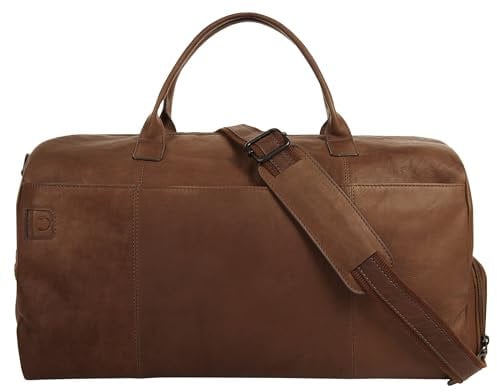 X-ZONE Reisetasche Echt Leder Herren | Weekender aus Leder | Business Handgepäck | Sporttasche mit Schuhfach & RFID-Schutz | 020626