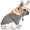 RayMinsino Haustierkleidung für Hunde, schwarz-weiß gestreift, Baumwolle, Hoodie, Pullover, Zweibein-Kleidung, Baumwolljacke, Sweatshirt, Mantel für Welpen, mittelgroße Hunde, Katze