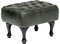 Woodkings® Chesterfield Pittsfield Hocker Echtleder antik grün Polstermöbel Designhocker Federkern Unikat Herrenzimmer englisches Leder Stilhocker