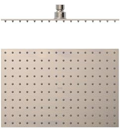 Duschkopf, extra dünn, 30 x 20 cm, aus Edelstahl, mit schwenkbarem Kugelkopf und Antikalkdüsen, 20 x 30 x 4,5 cm, Edelstahl-Finish (Referenz: 134315007AC)