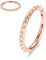 hengkaixuan 20G Conch Creolen Septum Ring Chirurgenstahl Scharnier Segment Clicker Ring Nasenringe Einzigartiges X Design Conch Daith Helix Rook Tragus Knorpel Ohrringe Piercing Schmuck 8mm Roségold