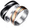 ANAZOZ 2 Stück Eheringe Paarpreis Edelstahl 6mm Twist Bicolor Poliert Ringe für Sie und Ihn Partnerringe Partnerringe Set Schwarz Rosegold Frau:52 (16.6) & Mann:54 (17.2)