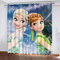 SMNVCKJ Anime ELSA Verdunkelungsvorhang Wasserdichter Stoff Gardinen Für Kinderzimmer, 3D-Digitaldruck 100% Polyester (14,183 × 160 cm)