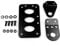 Akozon motorcycle side number plate bracket + brake tail light license mount metal black