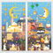 Shinybox Ramadan Fensteraufkleber, 9 Blätter Eid Ramadan Muslim Aufkleber, Ramadan Mubarak Fenstersticker, Stern Halbmond Fenstersticker Eid Mubarak Selbstklebend, Eid Mubarak Dekorationen(B)