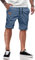 JMIERR Kurze Hosen Herren Shorts Herren Sommer Chino Baumwolle Elastische Taille mit Taschen (C Himmelblau) M