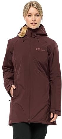 Jack Wolfskin Damen HEIDELSTEIN INS JKT W Jacket, Dark Maroon, S