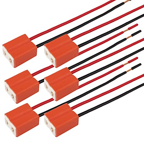 Gebildet 6pcs H7 Conector de Cable Hembra Pigtail para Kit de Reemplazo de Arnés de Cableado de Enchufe de Faro LED