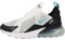 NIKE Women's W AIR MAX 270 Sneaker, White/Dusty Cactus-Black-Metallic S, 5 UK