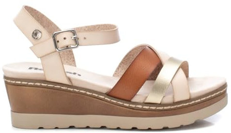 REFRESH Sandalias 171785 Blanco -Altura cuña 6cm-