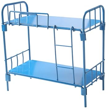 RUDFUZ 1:12 Puppen-Etagen Bett Miniatur möbel Metall-Etagen Bett DIY-Puppenhaus-Dekor-Puppen für Kinder Bett Modell Puppen Bett