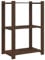 vidaXL Lagerregal, Regal mit 3 Böden, Multifunktional Holzregal für Küche Bad Büro, Schwerlastregal Kellerregal Werkstattregal, Braun Massivholz Kiefer