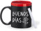 mundohuevo Taza Pizarra para escribir o dibujar | Color rojo | Incluye tiza blanca | Regala alegría | Capacidad de 350 ml | Regalo divertido para amigos.