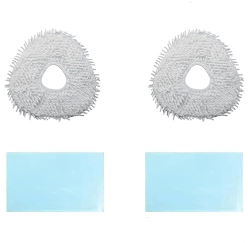 DrAer Replacement Parts - Replenishment Kit Compatible with Narwal T10 Robtic Vacuum Cleaner Robot, Microfiber Mop Pads, 60 Detergent Sheets (62, White)