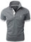 GLESTORE Mens Polo Shirts Short Sleeve Golf T-Shirts for Men Cotton T Shirt Poloshirt Darkgrey M