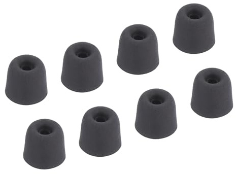 QUARKZMAN 8 Stück Ersatz Schaumstoff Kopfhörer Ohrpolster Ohrstöpsel Ohrhörer 3-4mm Mittlere Größe Ohrstöpsel für Ohrhörer Schwarz