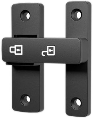 ETEKJOY Heavy-Duty Flip Latch Lock 90/180 Degree Sliding/Swinging Door Lock Latch Bolt for Gate Barn Garage Garden Fence Shed Window Cabinet (Black+Luminous, 180 Degree)