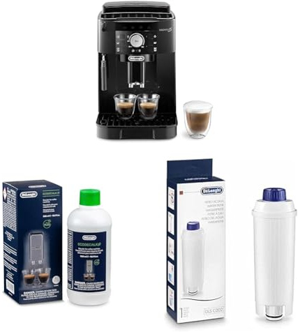 De'Longhi Magnifica S ECAM11.112.B, Kaffeevollautomat mit Milchaufschäumdüse + Original EcoDecalk DLSC 500 Entkalker Wasserfilter DLSC002