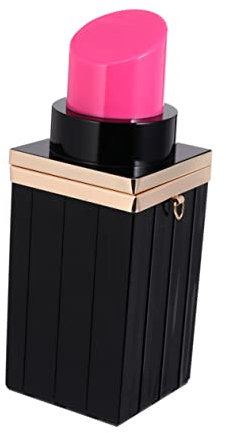 DEARMAMY Tragbare Tasche in Lippenstiftform für Damen Schultertasche Geldbörse für Damen Tasche mit Kette