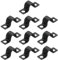 sourcing map 100Pcs U-Shaped Pipe Clamp, 3/8 Inch(10mm) 2 Hole U-Tube Strap Clamp Heavy Duty Connector Bracket for Conduit Cables Wire Cord, Black